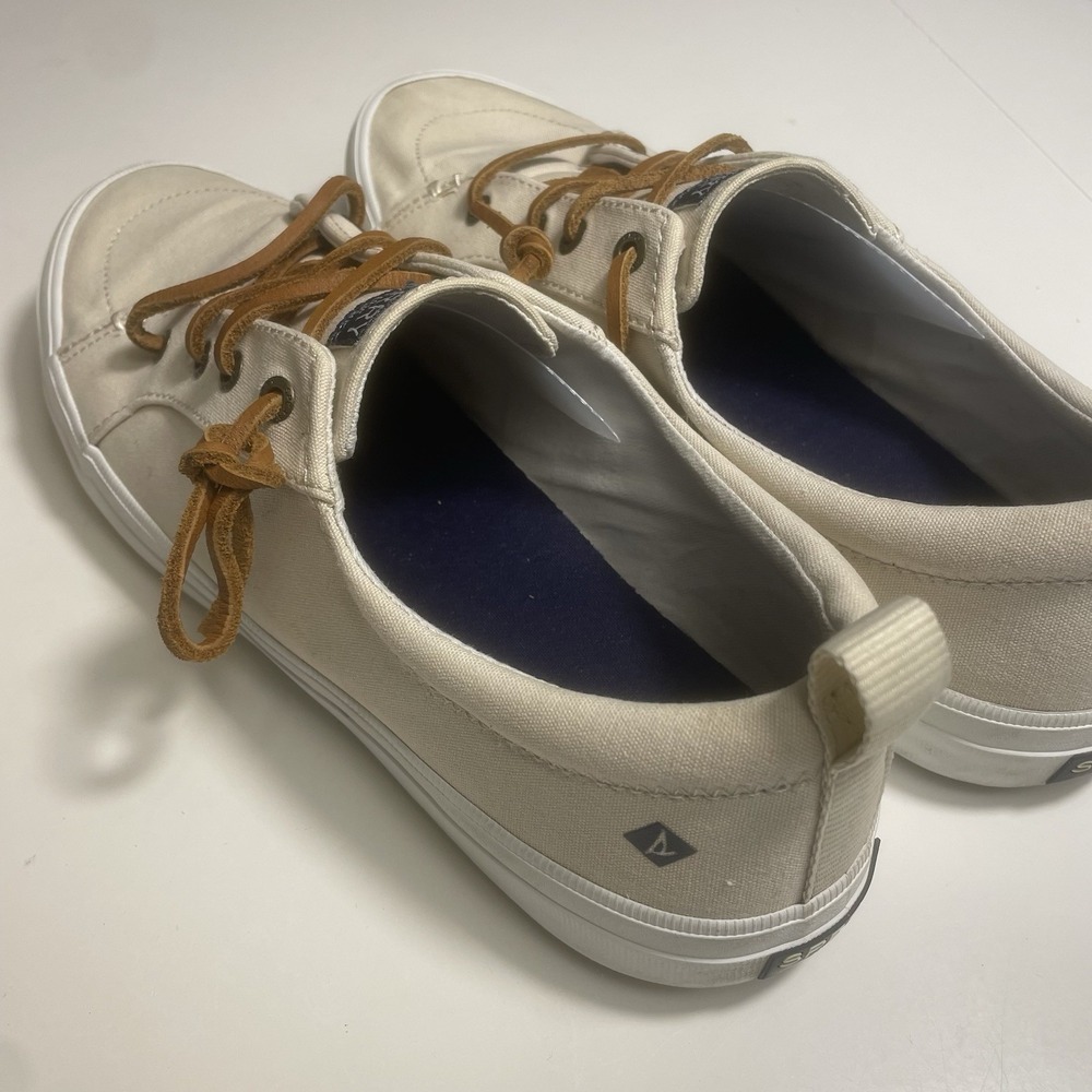 Sperry Women's Canvas Topsider Loafers Leather Laces Size 10 - Picture 5 of 8